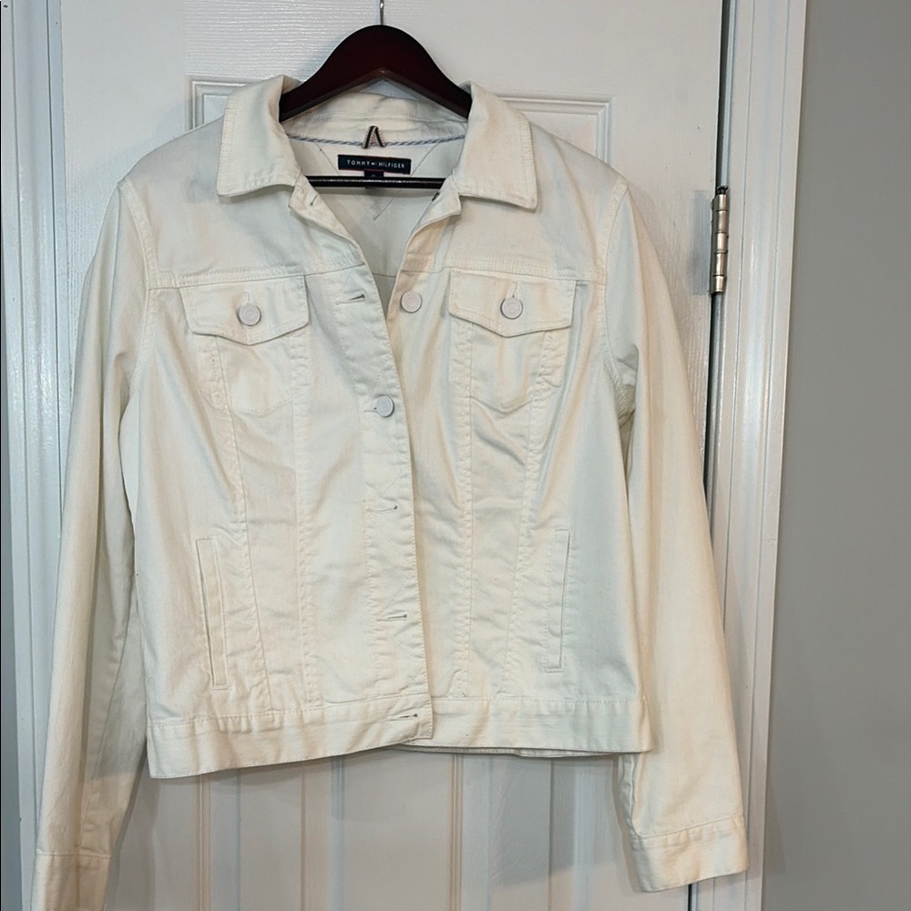 Women's Cream Denim Jacket